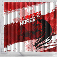 Canadian Horse Shower Curtain Canada Maple Leaf