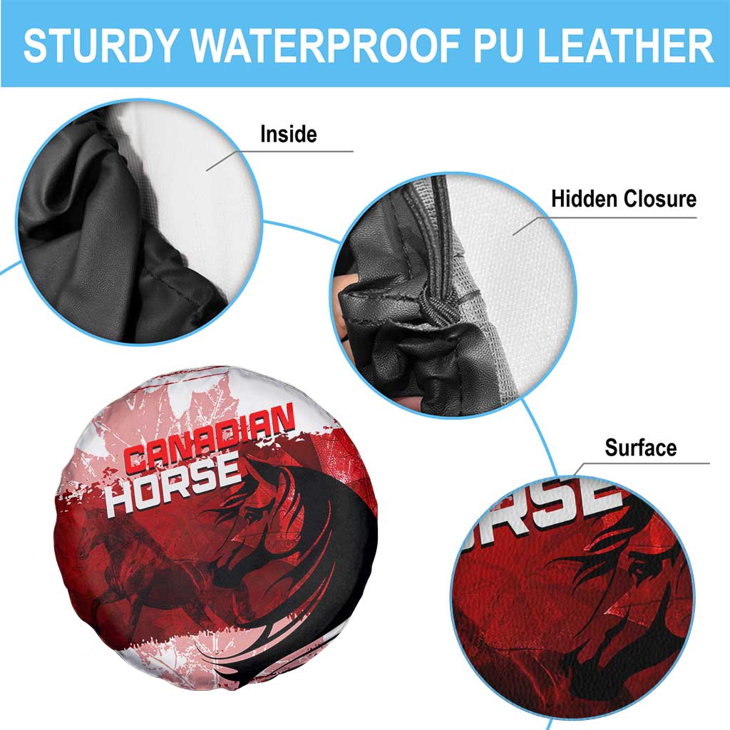 Canadian Horse Spare Tire Cover Canada Maple Leaf