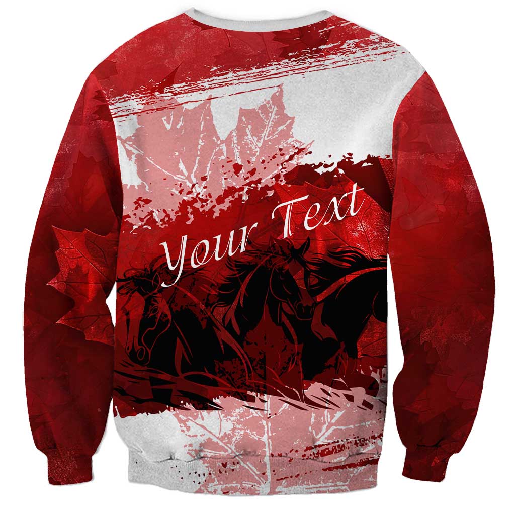 Personalized Canadian Horse Sweatshirt Canada Maple Leaf