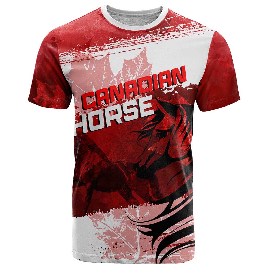 Personalized Canadian Horse T Shirt Canada Maple Leaf