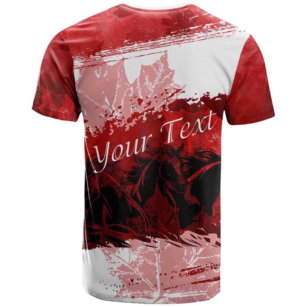Personalized Canadian Horse T Shirt Canada Maple Leaf