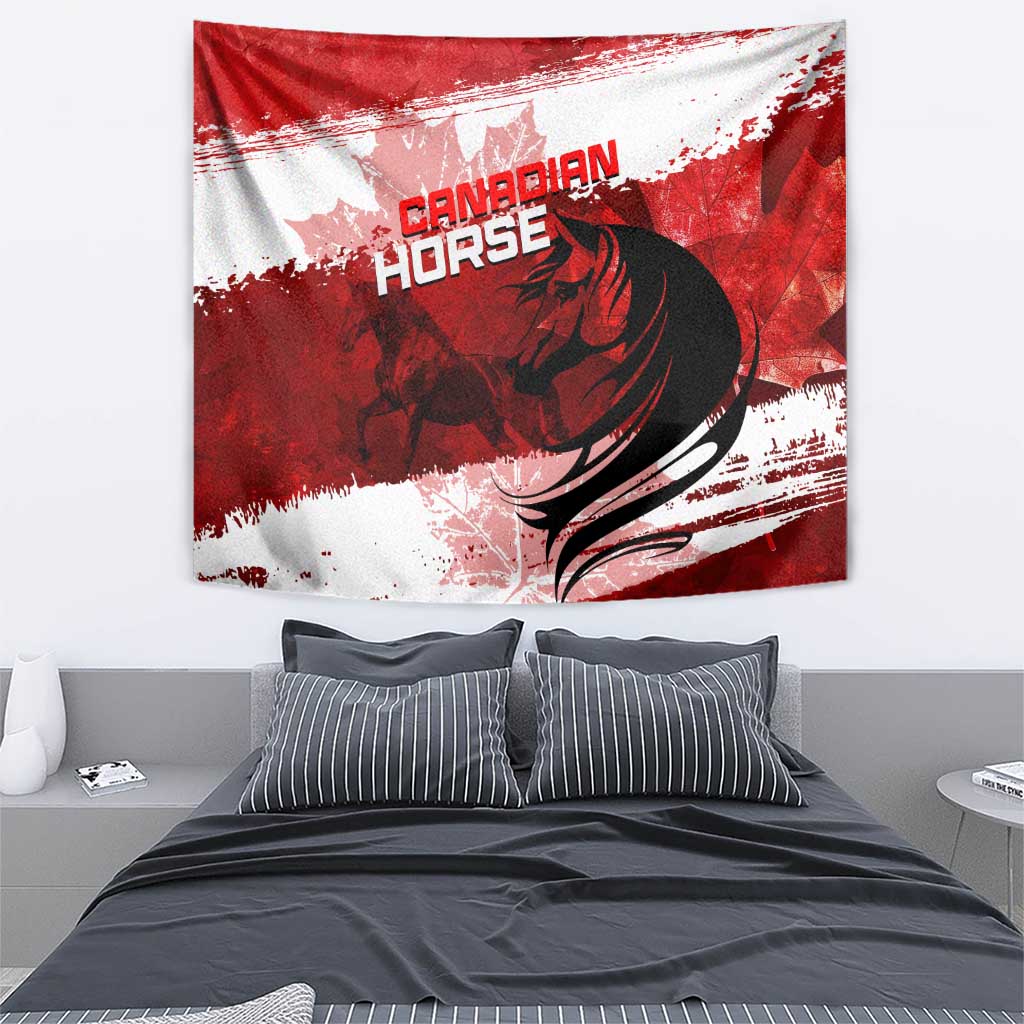 Canadian Horse Tapestry Canada Maple Leaf