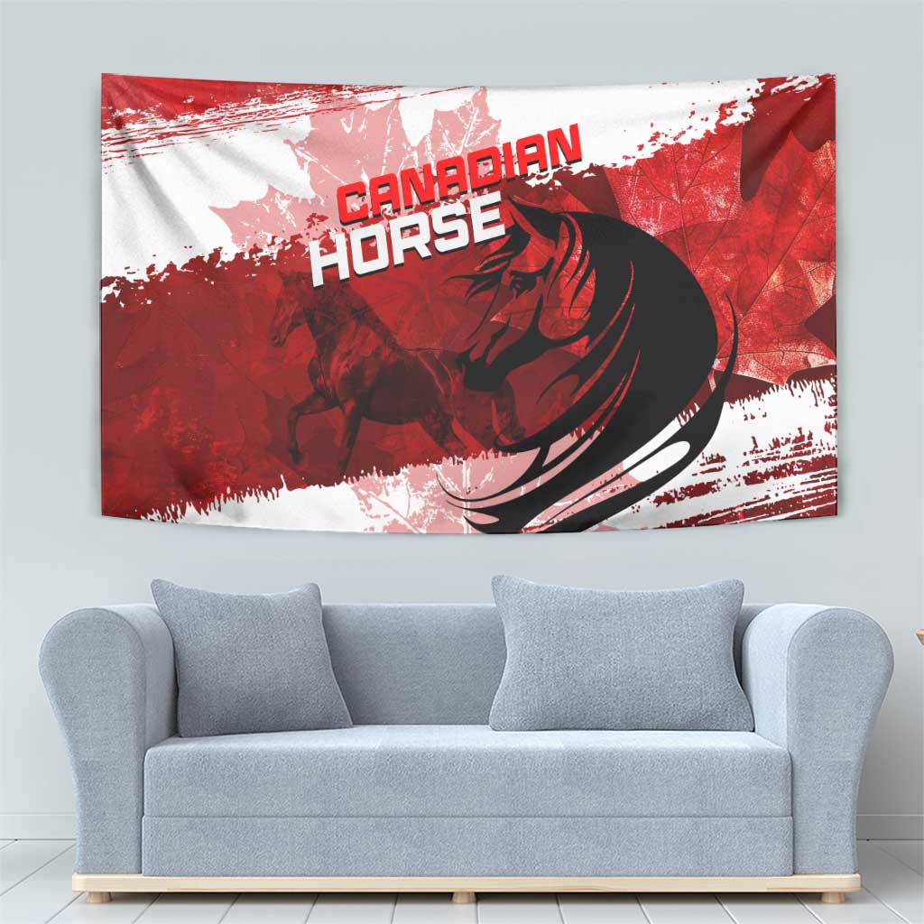 Canadian Horse Tapestry Canada Maple Leaf