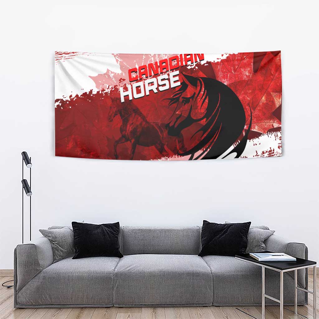 Canadian Horse Tapestry Canada Maple Leaf