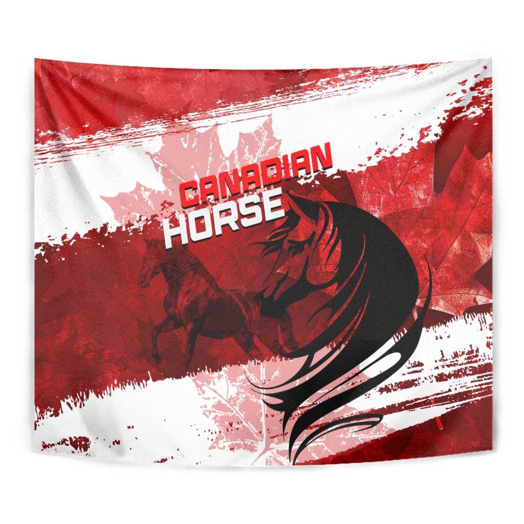 Canadian Horse Tapestry Canada Maple Leaf