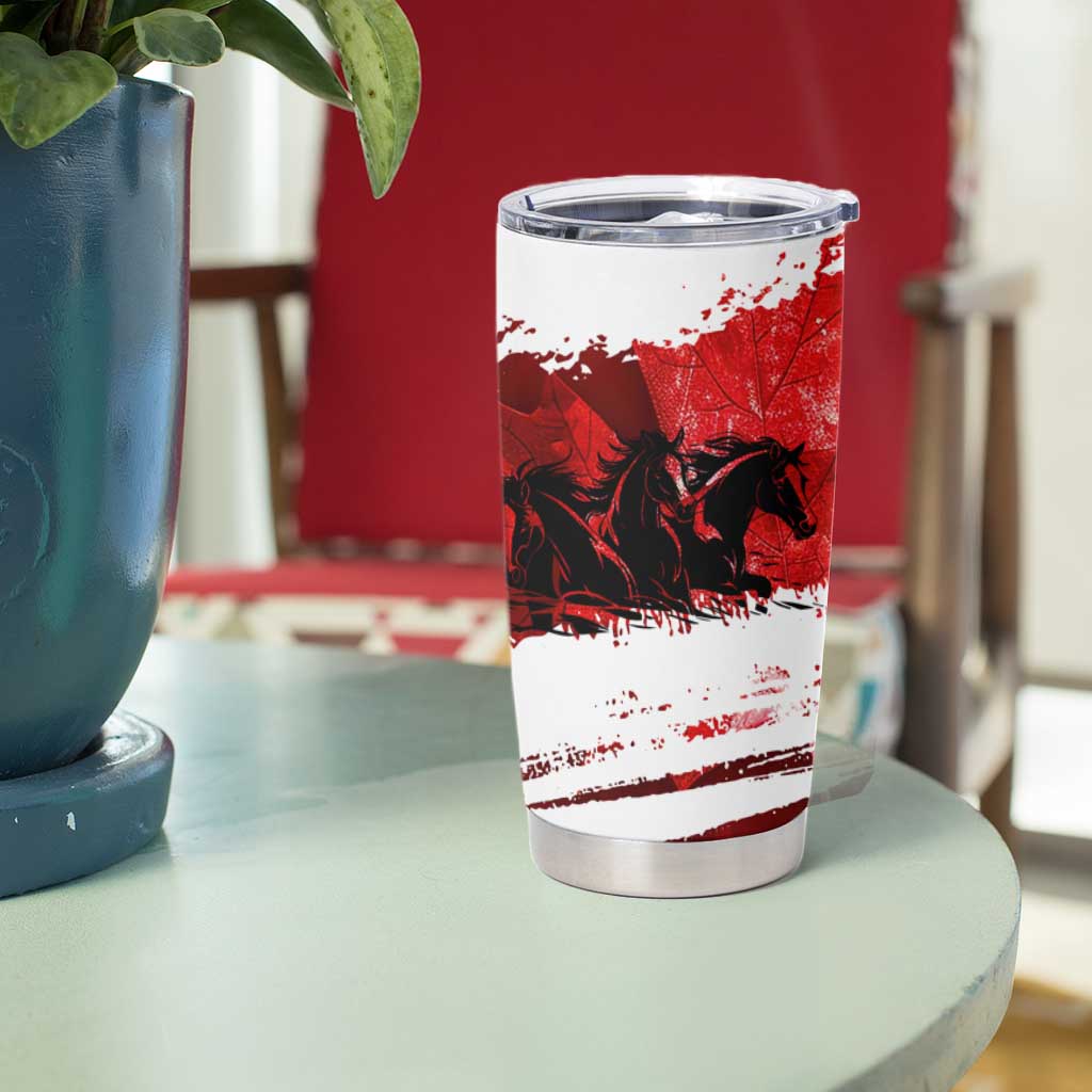 Canadian Horse Tumbler Cup Canada Maple Leaf