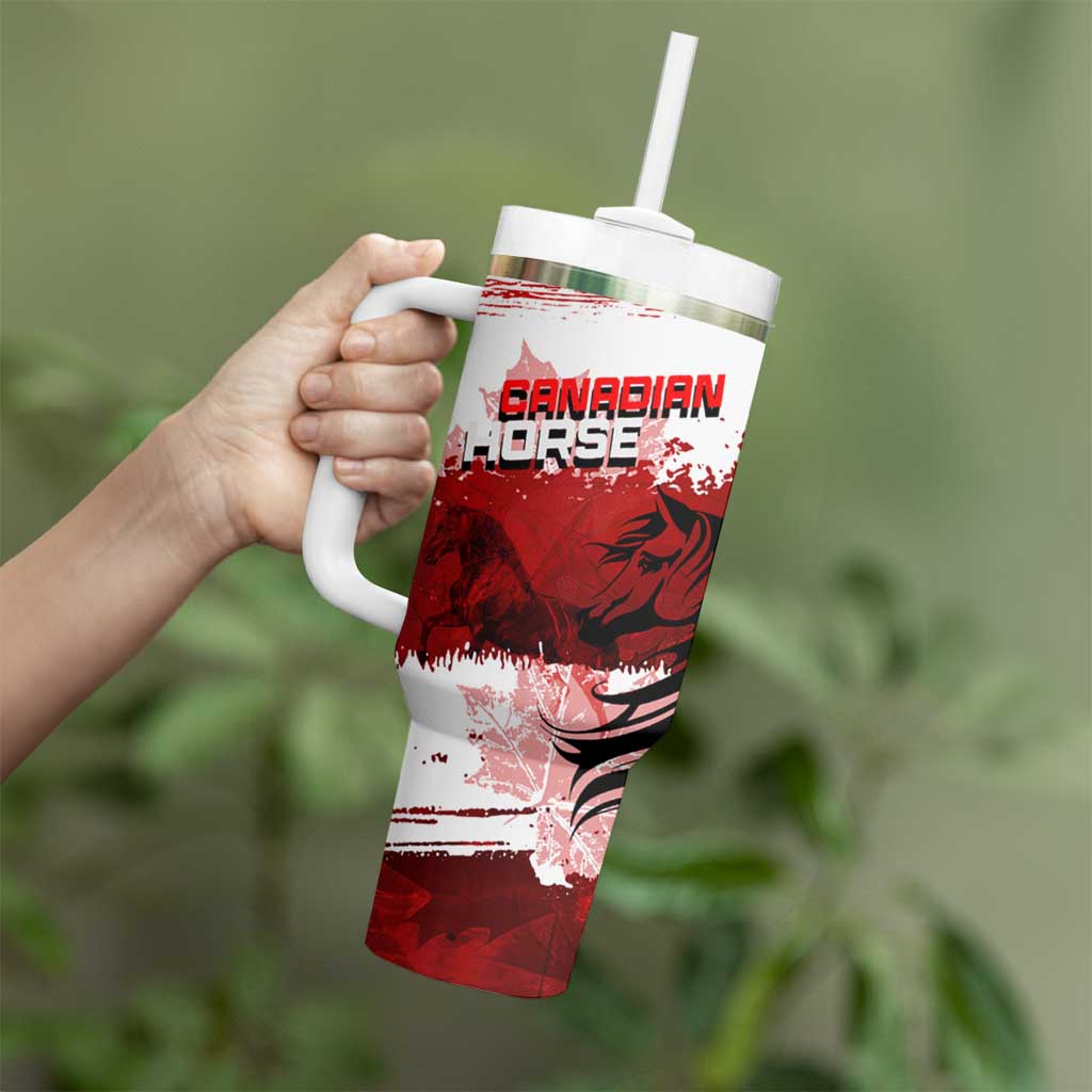 Canadian Horse Tumbler With Handle Canada Maple Leaf