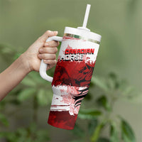 Canadian Horse Tumbler With Handle Canada Maple Leaf