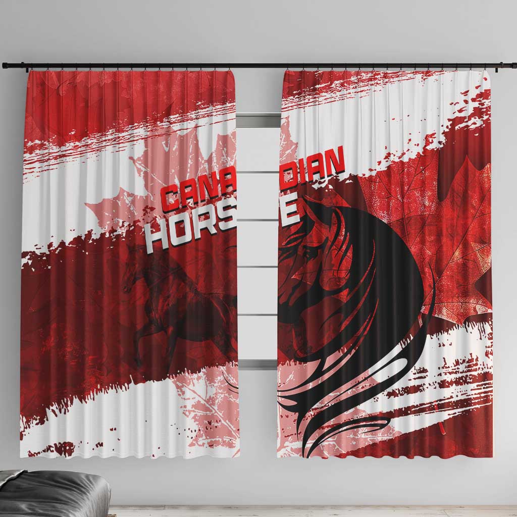 Canadian Horse Window Curtain Canada Maple Leaf