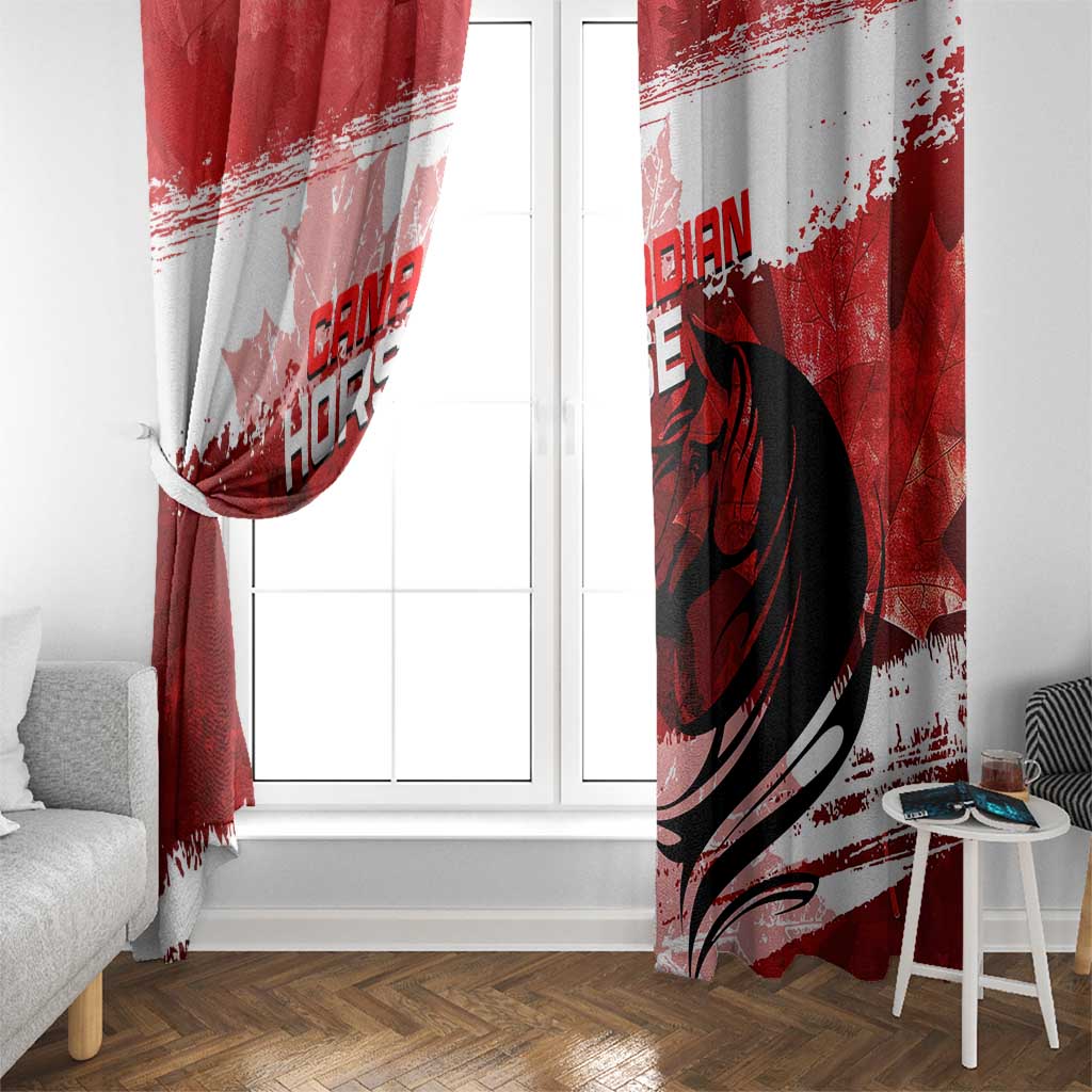 Canadian Horse Window Curtain Canada Maple Leaf