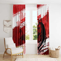 Canadian Horse Window Curtain Canada Maple Leaf
