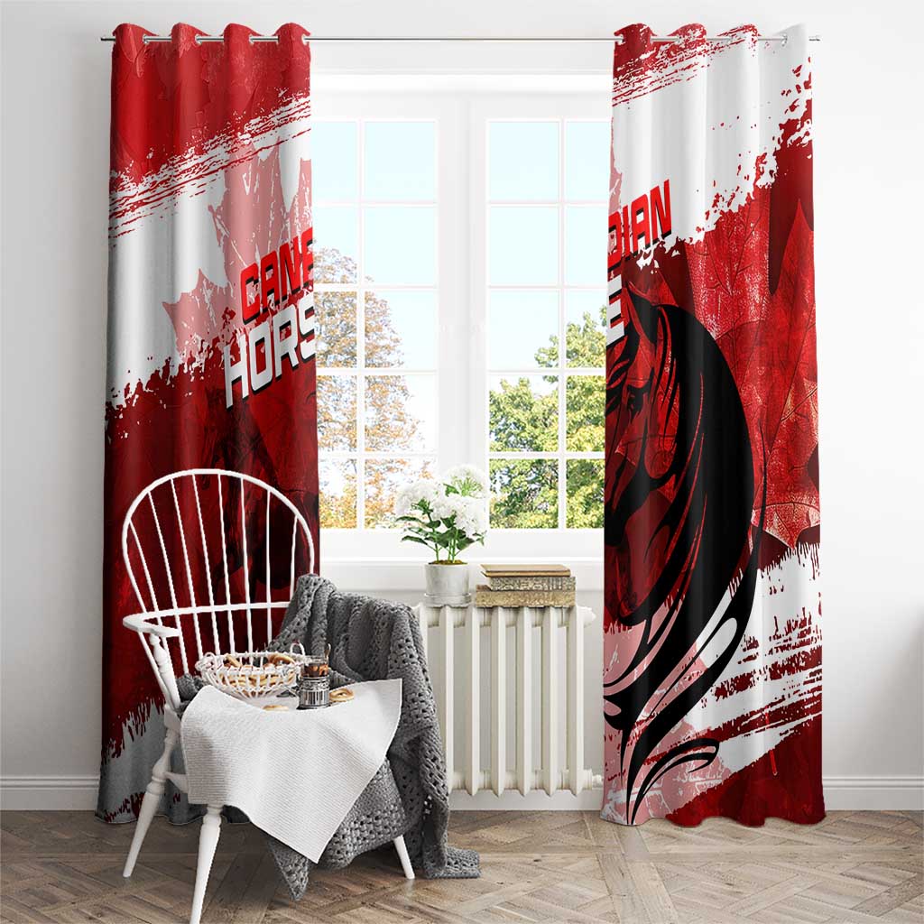 Canadian Horse Window Curtain Canada Maple Leaf