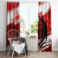 Canadian Horse Window Curtain Canada Maple Leaf