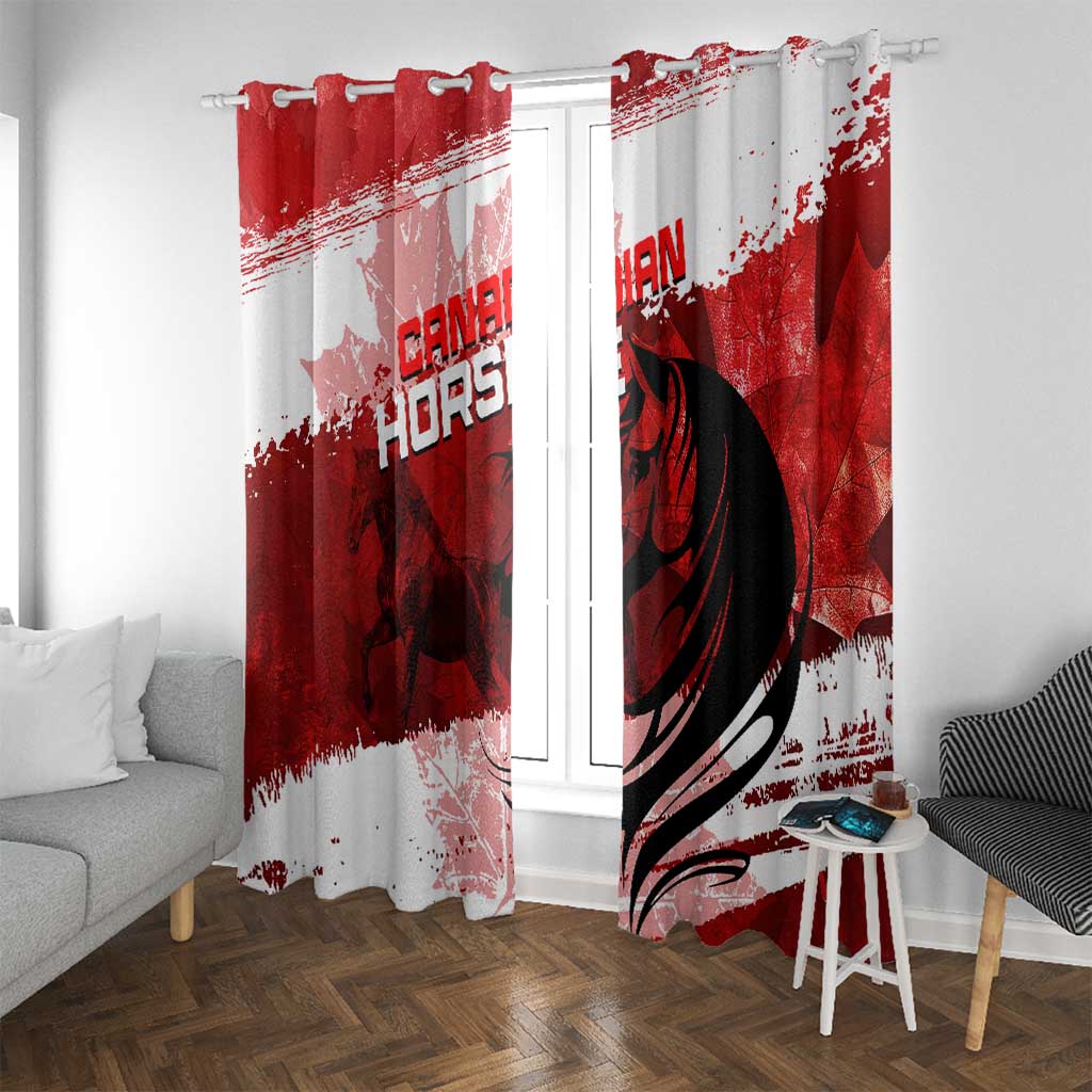 Canadian Horse Window Curtain Canada Maple Leaf