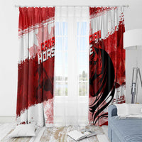 Canadian Horse Window Curtain Canada Maple Leaf