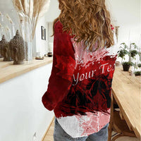 Personalized Canadian Horse Women Casual Shirt Canada Maple Leaf