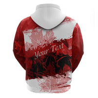 Personalized Canadian Horse Zip Hoodie Canada Maple Leaf