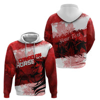 Personalized Canadian Horse Zip Hoodie Canada Maple Leaf