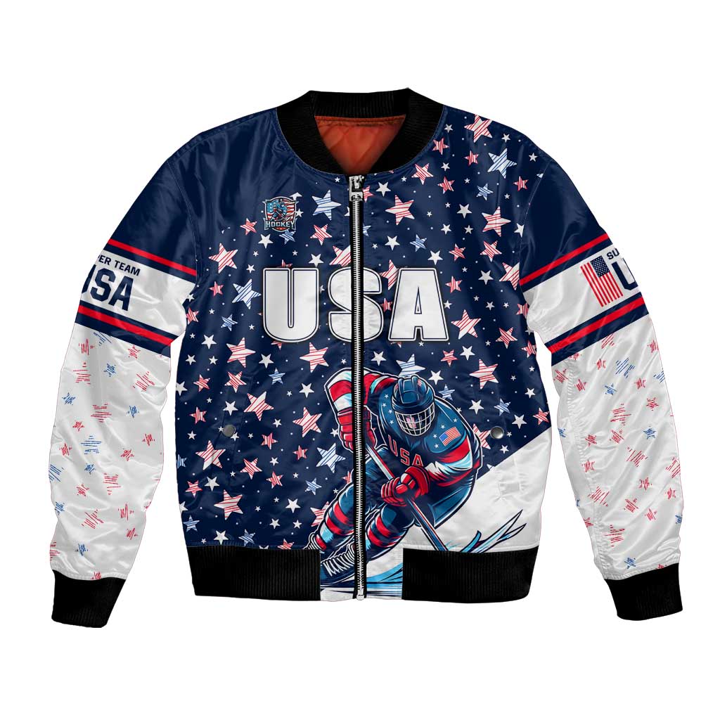 USA Hockey Bomber Jacket Summer Paris 2024 - Wonder Print Shop
