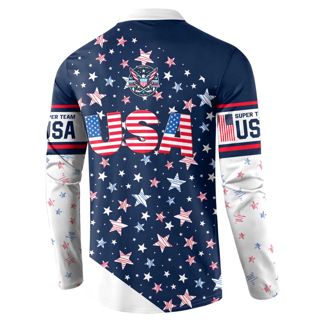 USA Hockey Button Sweatshirt Summer Paris 2024 - Wonder Print Shop