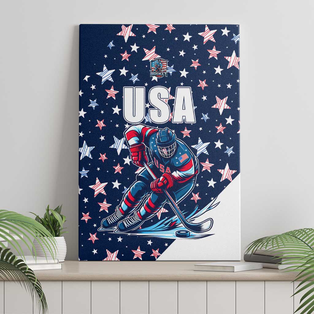 USA Hockey Canvas Wall Art Summer Paris 2024 - Wonder Print Shop