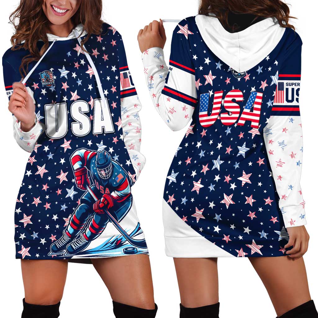 USA Hockey Hoodie Dress Summer Paris 2024 - Wonder Print Shop