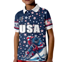 USA Hockey Kid Polo Shirt Summer Paris 2024 - Wonder Print Shop