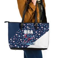 USA Hockey Leather Tote Bag Summer Paris 2024 - Wonder Print Shop