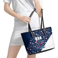 USA Hockey Leather Tote Bag Summer Paris 2024 - Wonder Print Shop