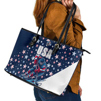 USA Hockey Leather Tote Bag Summer Paris 2024 - Wonder Print Shop
