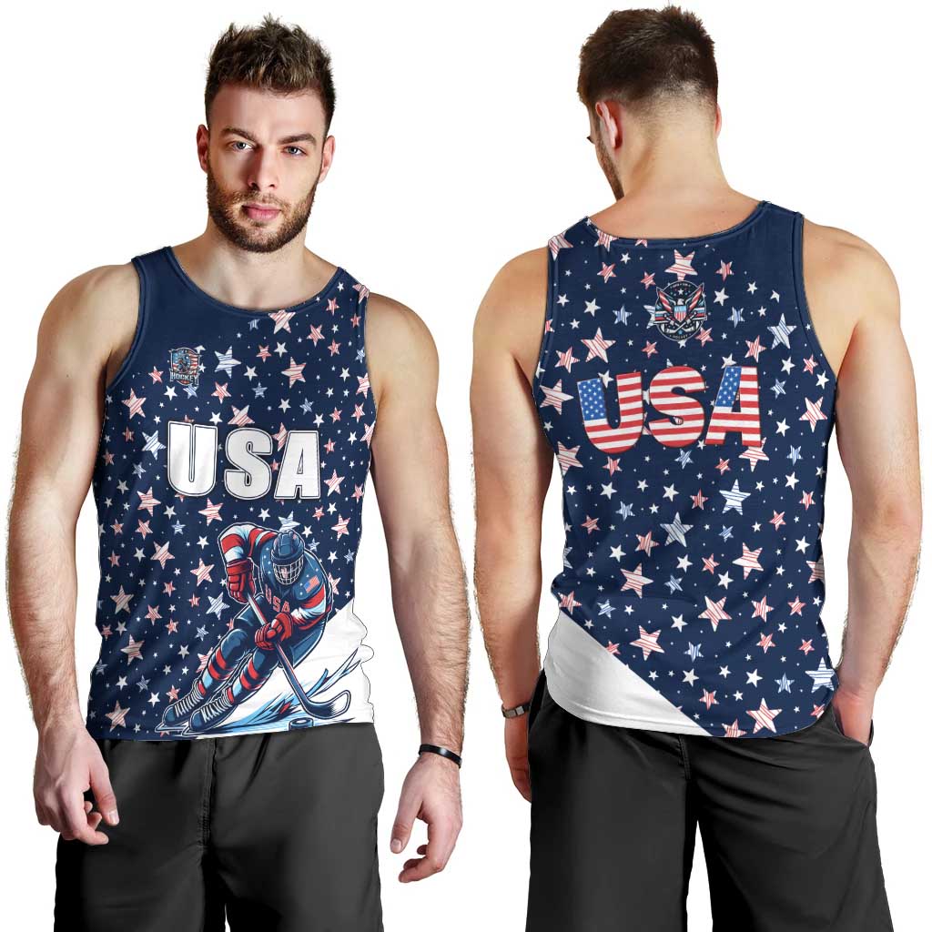 USA Hockey Men Tank Top Summer Paris 2024 - Wonder Print Shop
