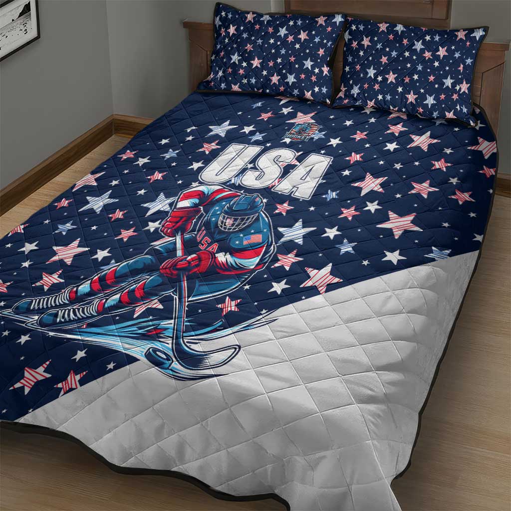 USA Hockey Quilt Bed Set Summer Paris 2024 - Wonder Print Shop