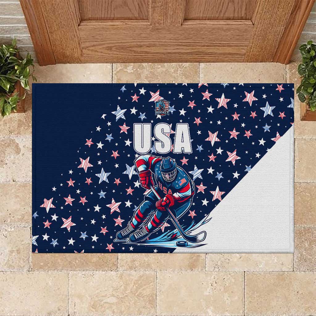 USA Hockey Rubber Doormat Summer Paris 2024 - Wonder Print Shop