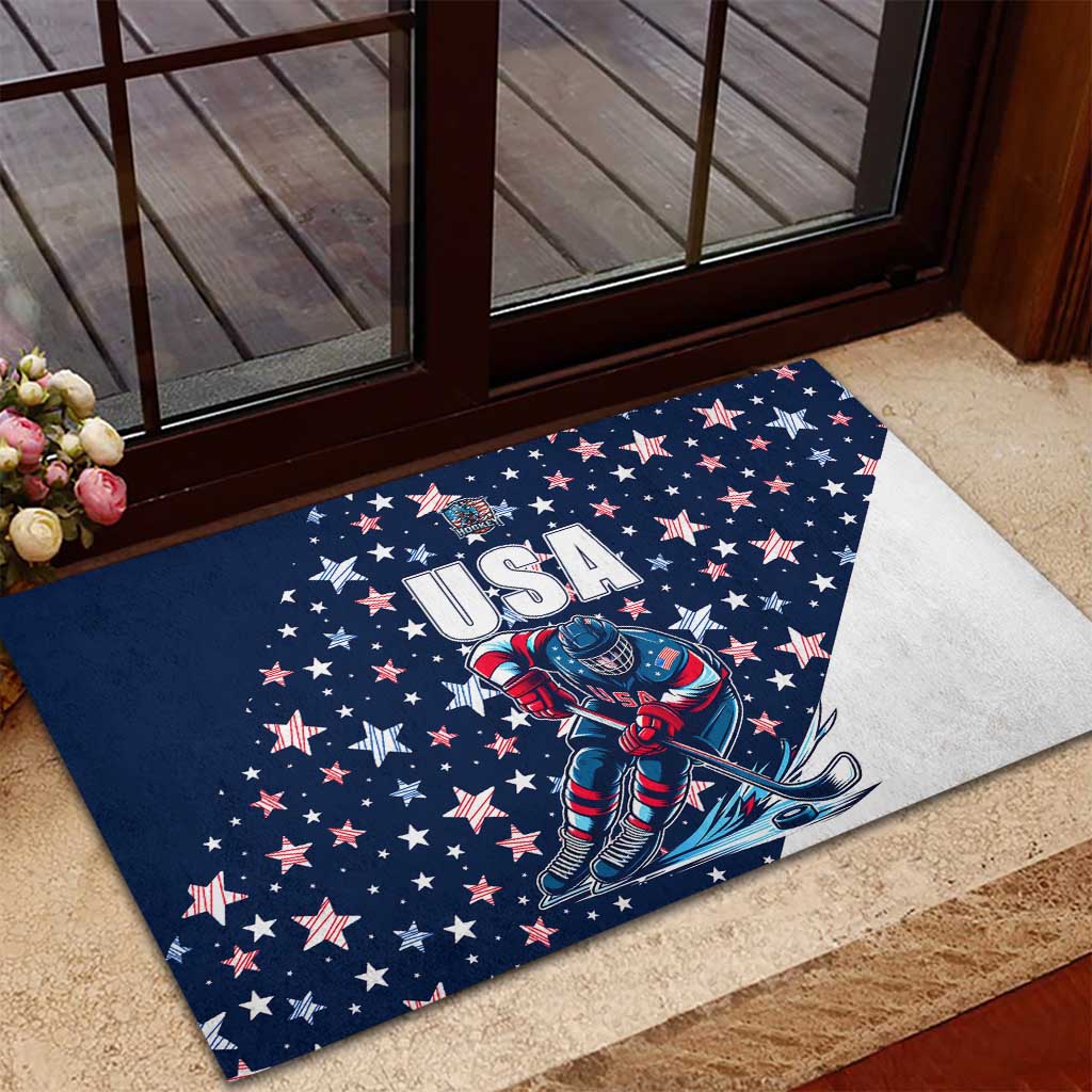 USA Hockey Rubber Doormat Summer Paris 2024 - Wonder Print Shop