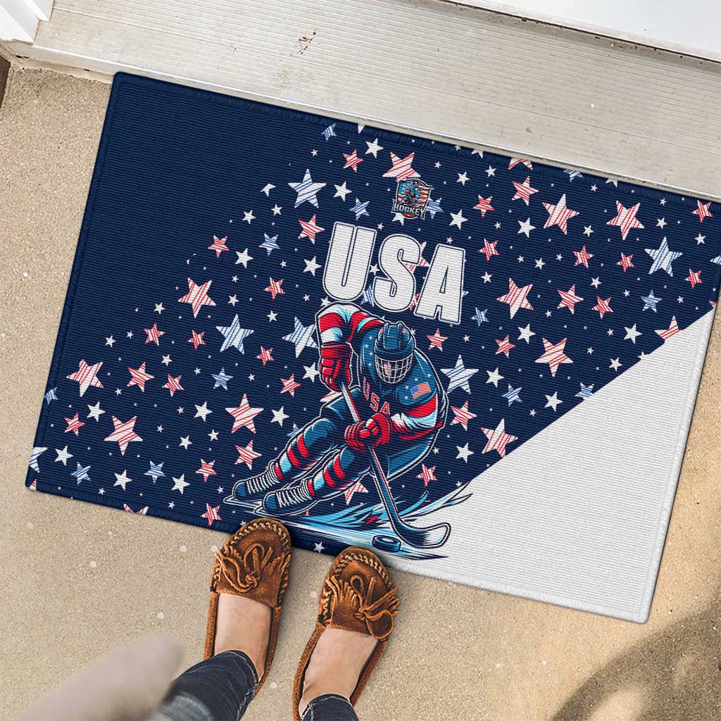 USA Hockey Rubber Doormat Summer Paris 2024 - Wonder Print Shop