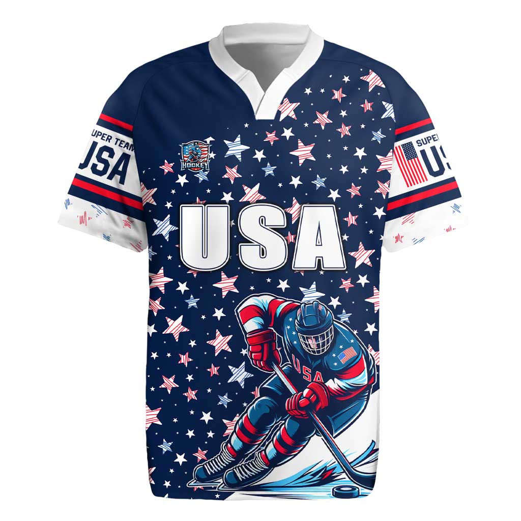 USA Hockey Rugby Jersey Summer Paris 2024 - Wonder Print Shop