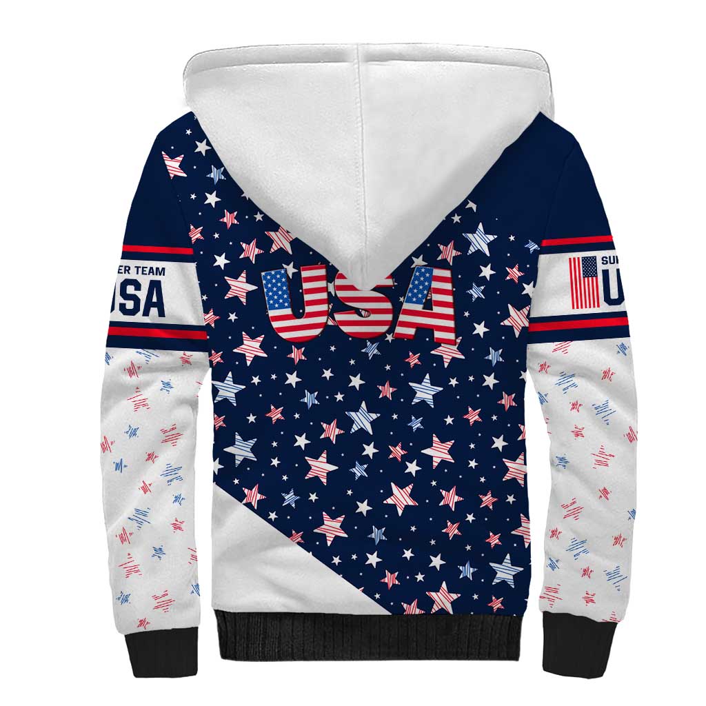 USA Hockey Sherpa Hoodie Summer Paris 2024 - Wonder Print Shop