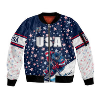 USA Hockey Sleeve Zip Bomber Jacket Summer Paris 2024 - Wonder Print Shop