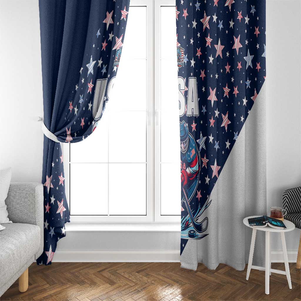 USA Hockey Window Curtain Summer Paris 2024 - Wonder Print Shop