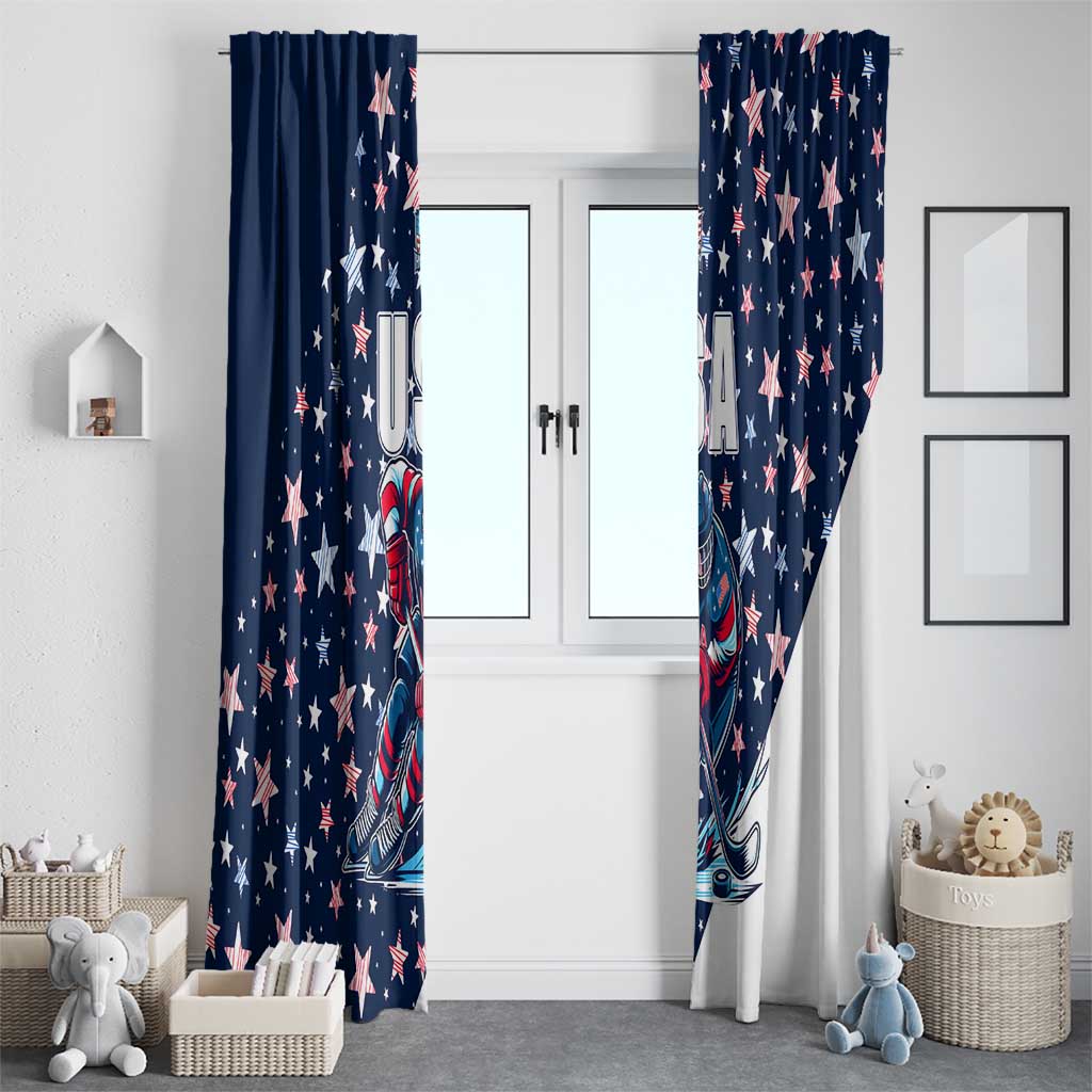 USA Hockey Window Curtain Summer Paris 2024 - Wonder Print Shop