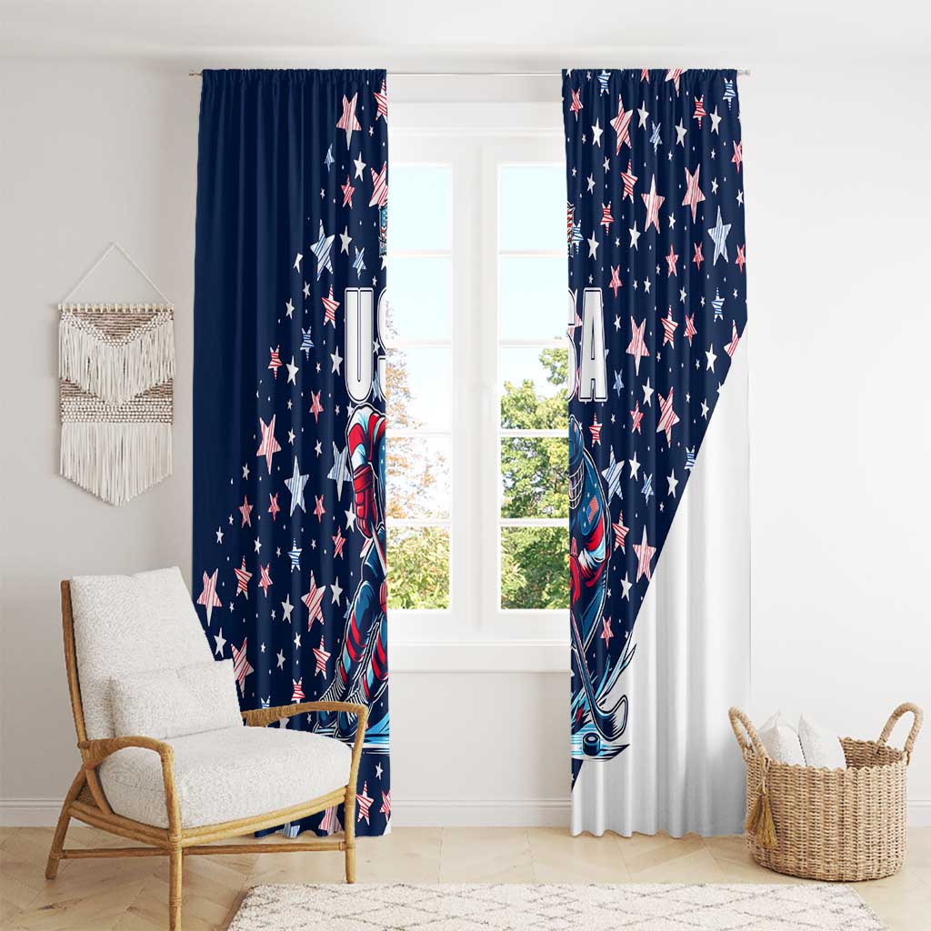 USA Hockey Window Curtain Summer Paris 2024 - Wonder Print Shop