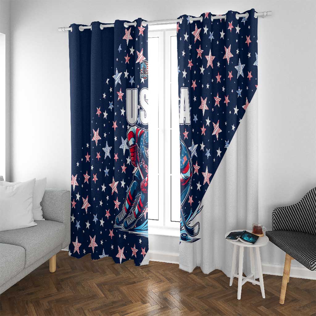 USA Hockey Window Curtain Summer Paris 2024 - Wonder Print Shop