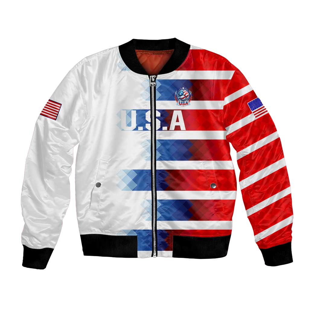 USA Soccer Bomber Jacket Summer Paris 2024 - Wonder Print Shop