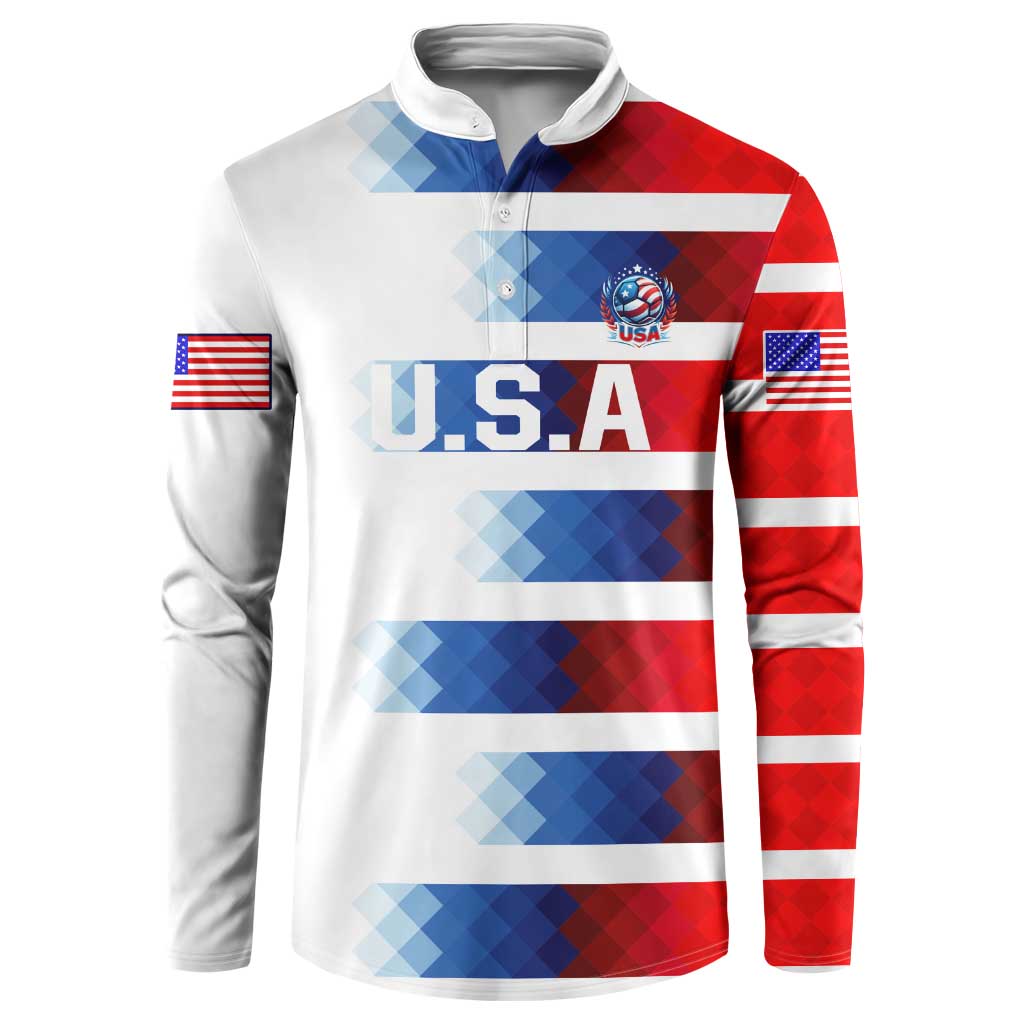 USA Soccer Button Sweatshirt Summer Paris 2024 - Wonder Print Shop