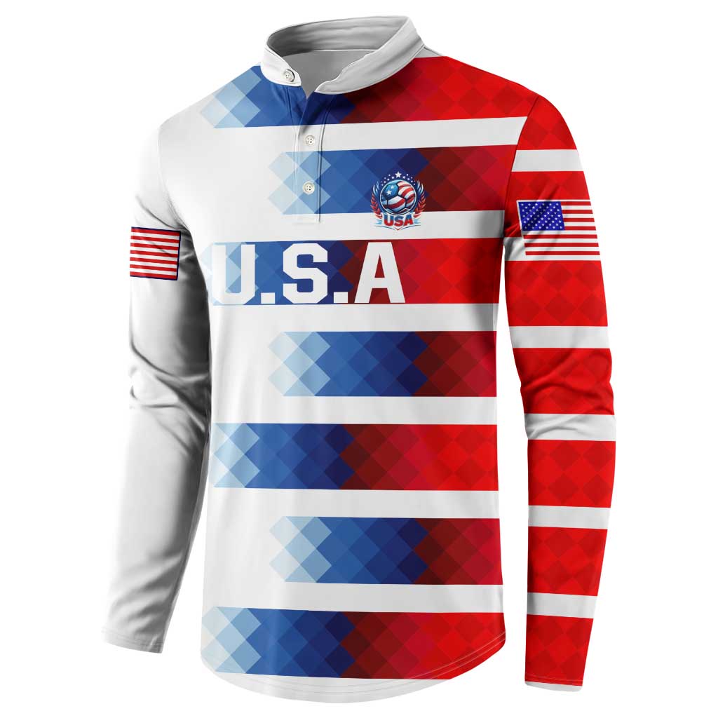 USA Soccer Button Sweatshirt Summer Paris 2024 - Wonder Print Shop