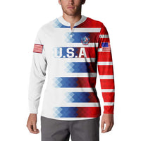 USA Soccer Button Sweatshirt Summer Paris 2024 - Wonder Print Shop