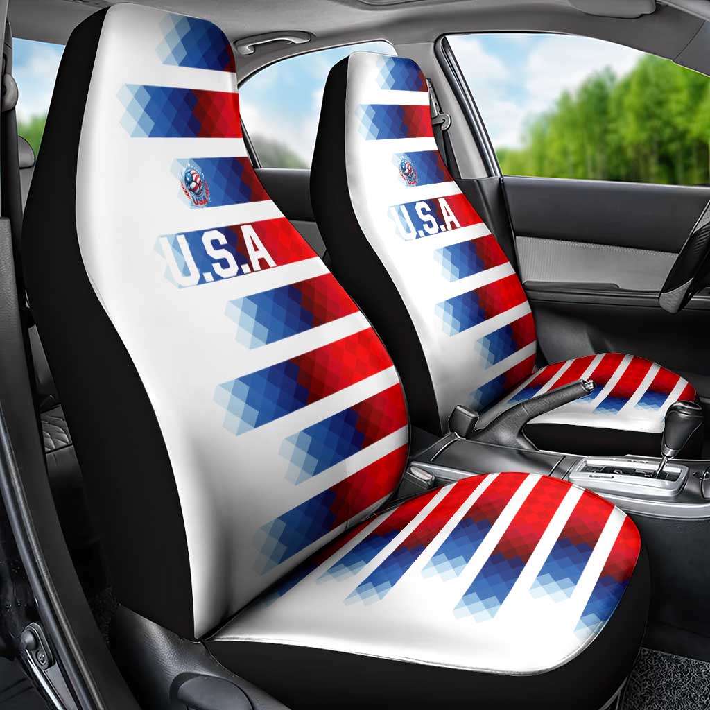 USA Soccer Car Seat Cover Summer Paris 2024 - Wonder Print Shop