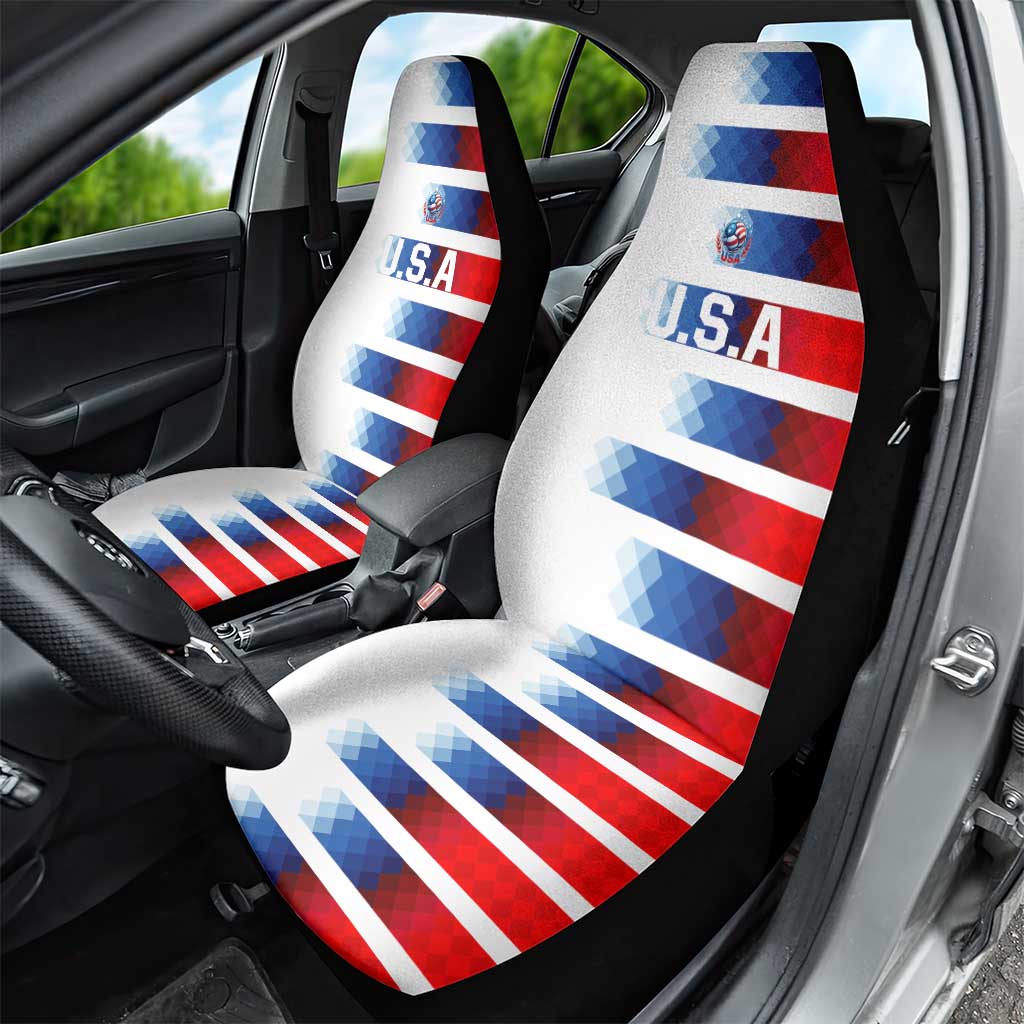 USA Soccer Car Seat Cover Summer Paris 2024 - Wonder Print Shop