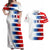 USA Soccer Couples Matching Off Shoulder Maxi Dress and Hawaiian Shirt Summer Paris 2024 - Wonder Print Shop