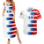 USA Soccer Couples Matching Summer Maxi Dress and Hawaiian Shirt Summer Paris 2024 - Wonder Print Shop